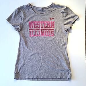 Nike Dri-fit Women's Small Western Illinois Shirt Top Athletic Workout‎